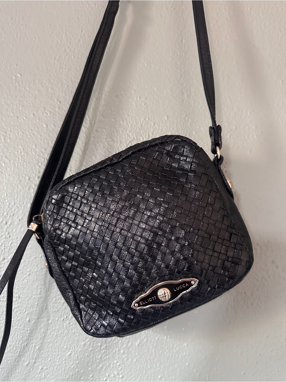 ELLIOTT LUCA Woven Leather Mini Crossbody Bag - Picture 10 of 13